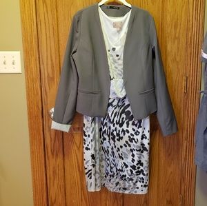 Clinton Kelly sleeveless animal print dress sz 18